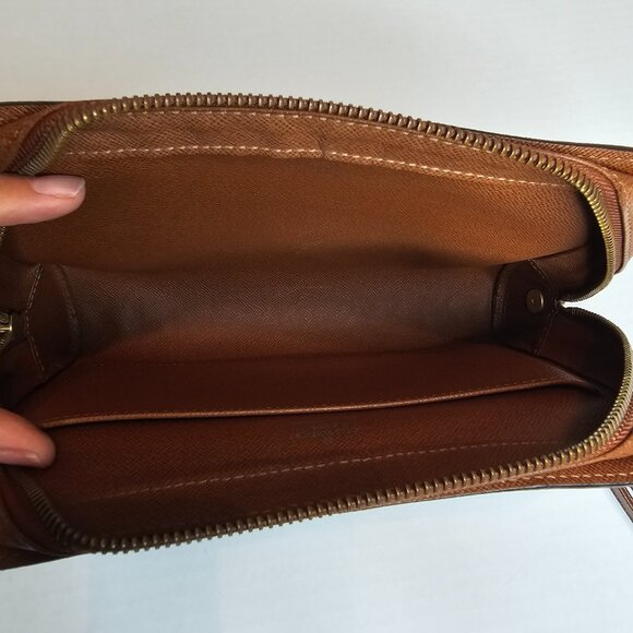 Vintage Louis Vuitton Orsay Monogram Clutch Wristlet Bag Brown - Picture 9 of 14